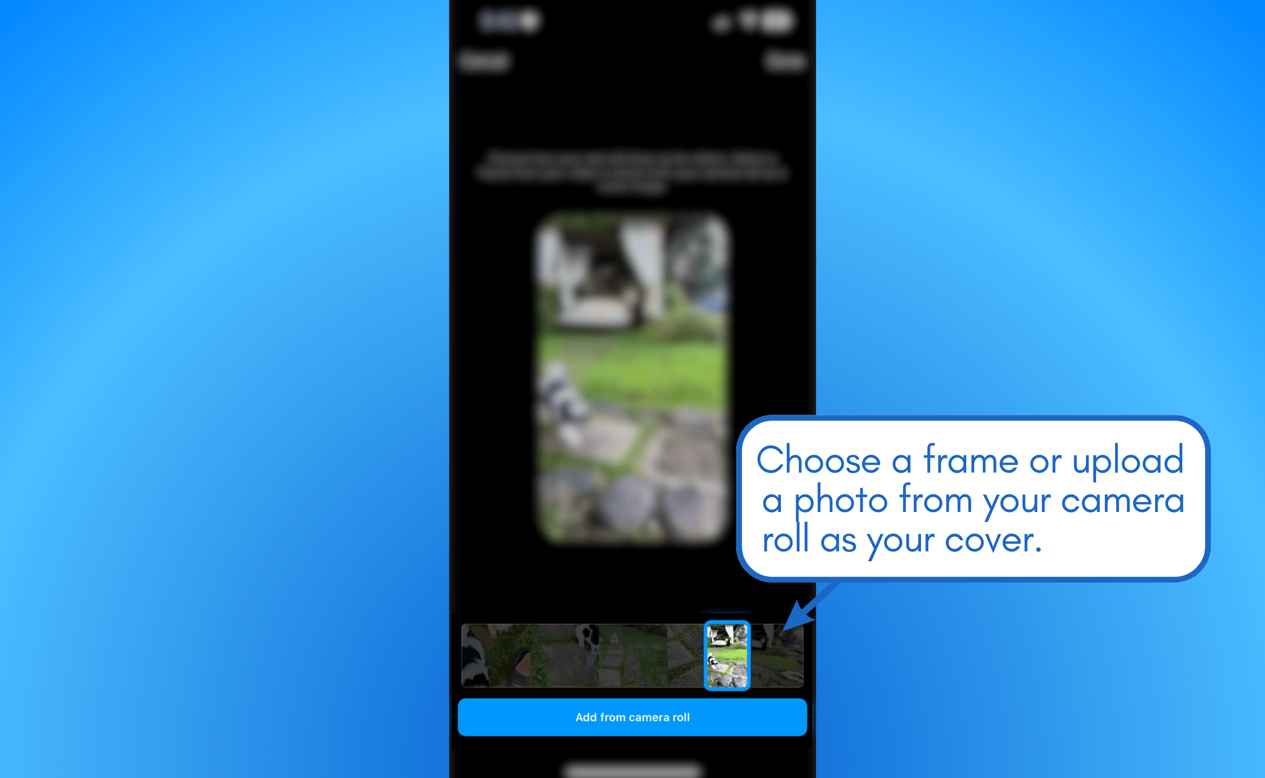 Choose a frame or upload.