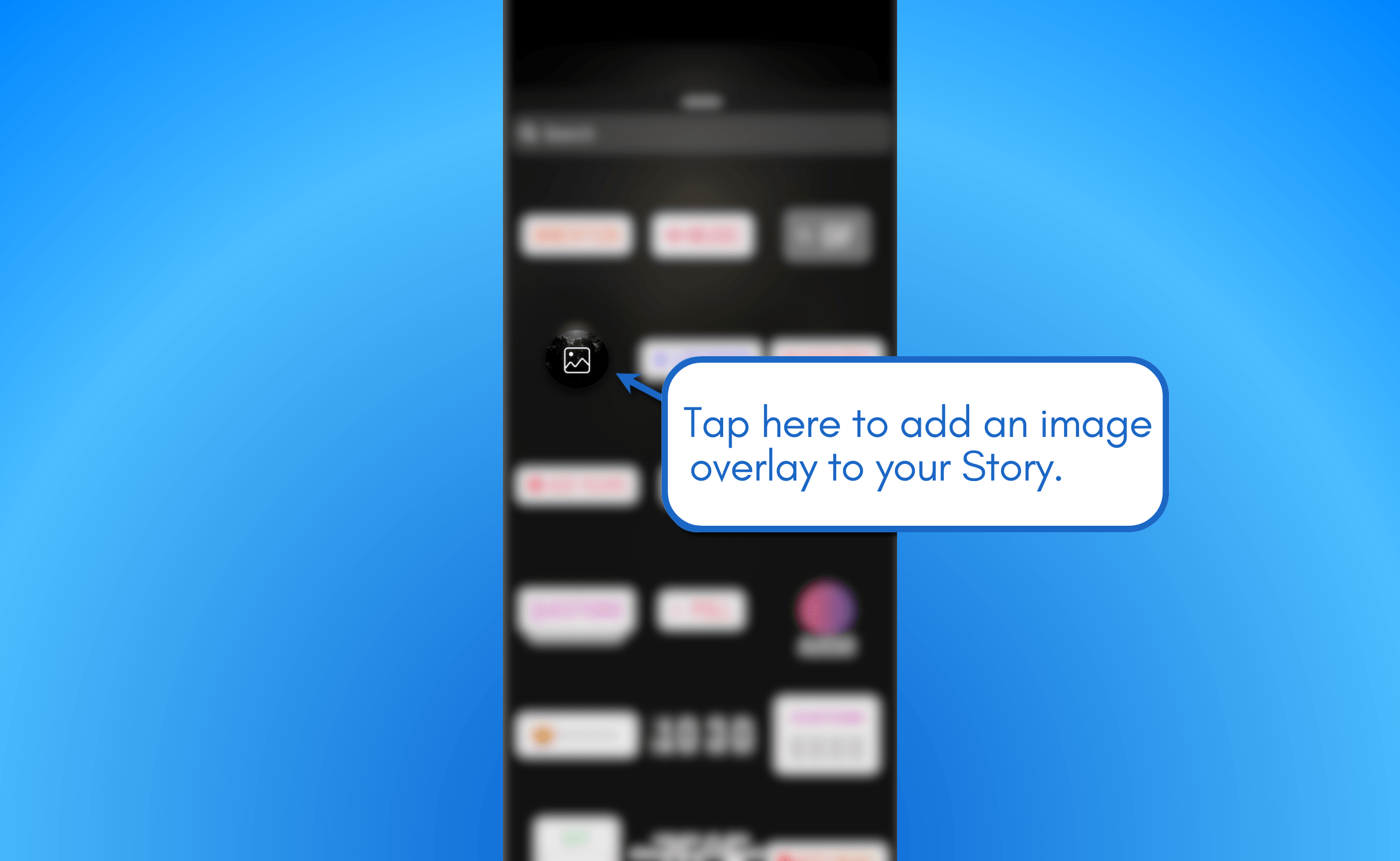 Tap to add an image overlay.