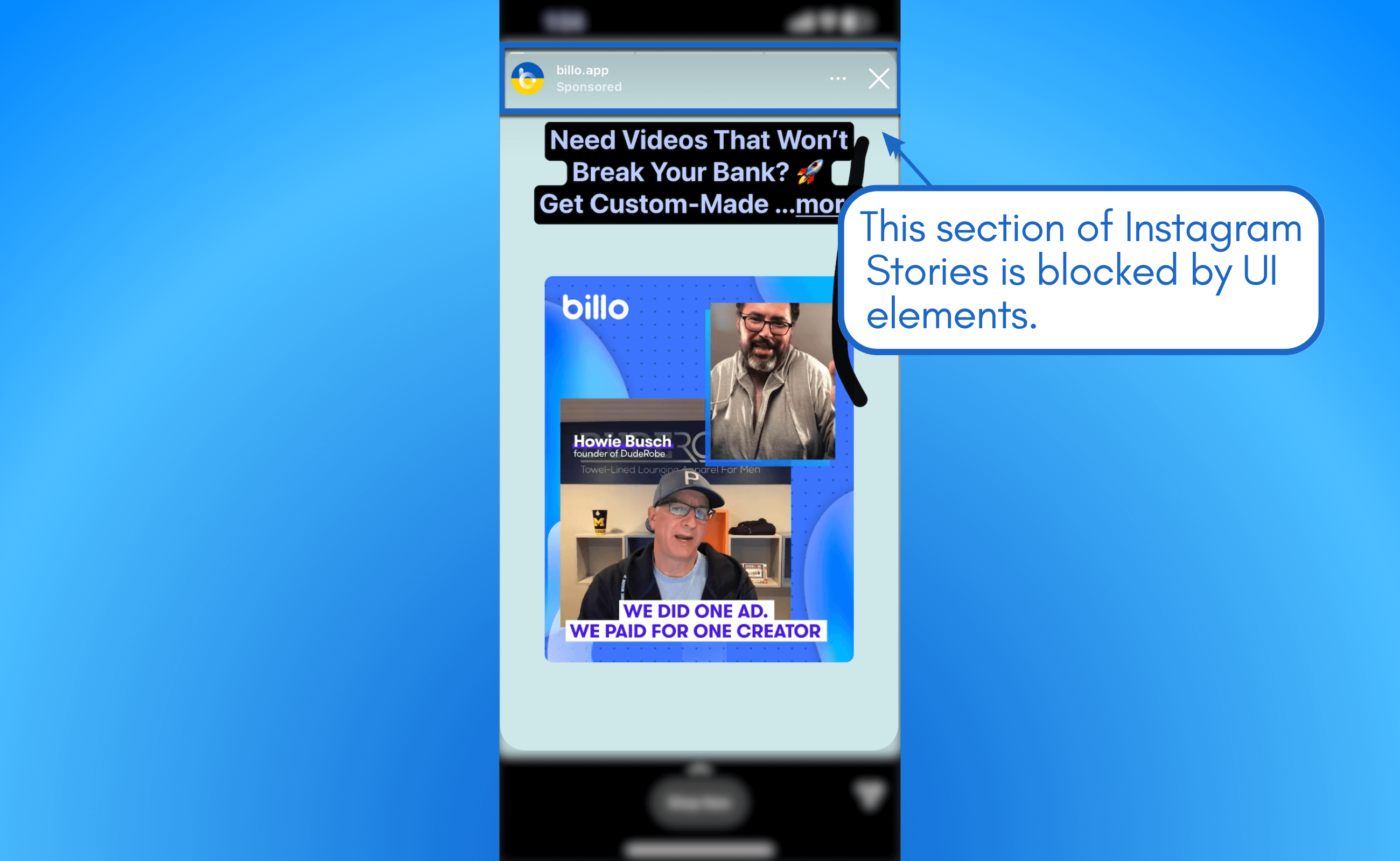 A section blocked by UI.