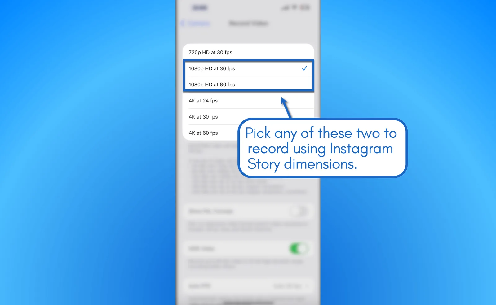 Record using IG Story dimensions.