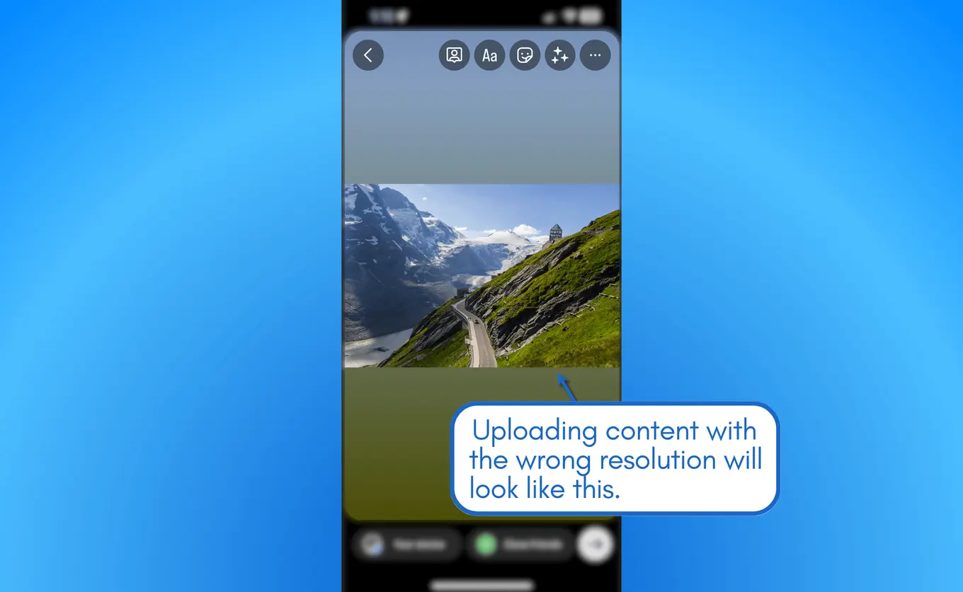 Uploading wrong resolution.