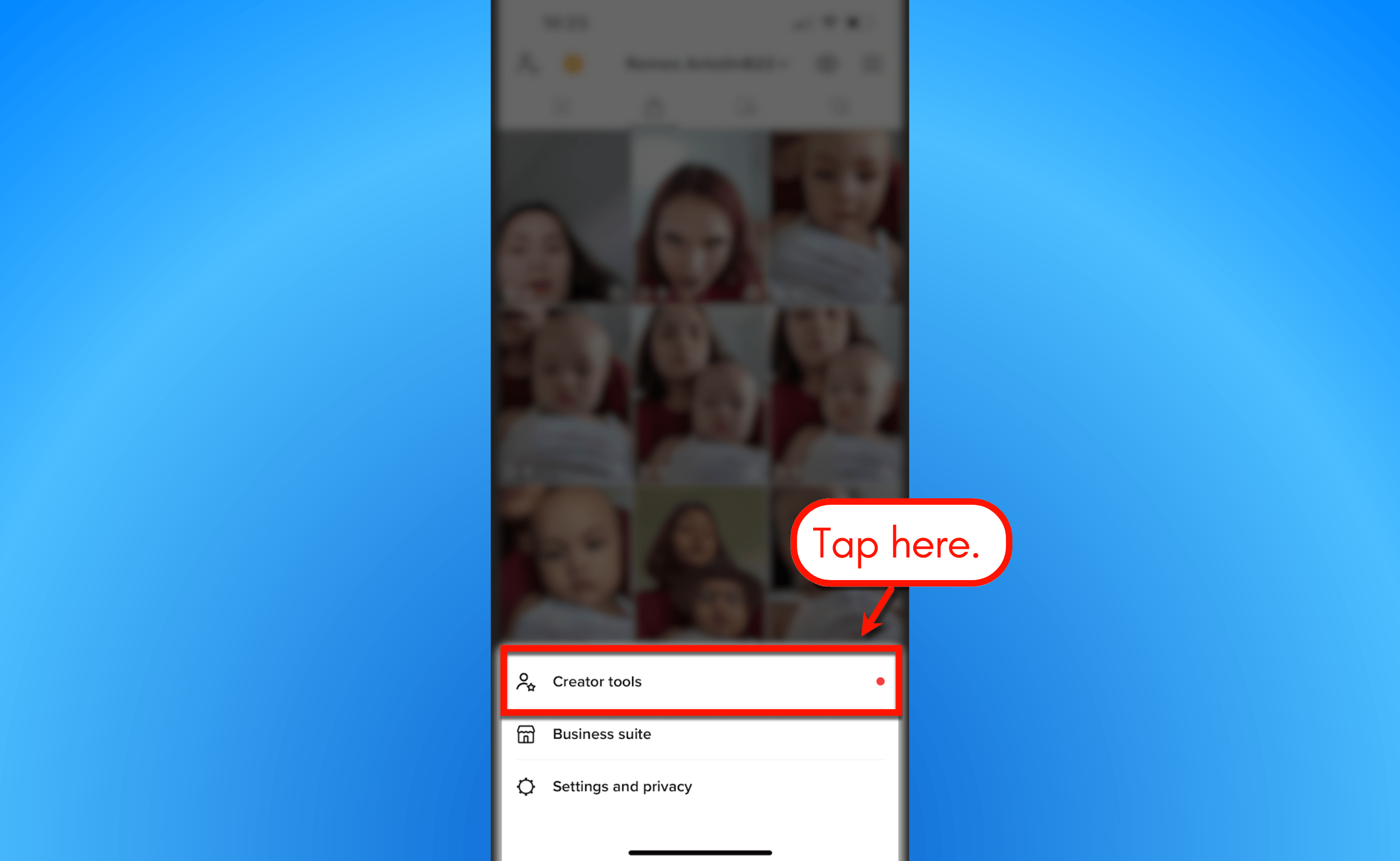Screenshot of TikTok's creator tool.