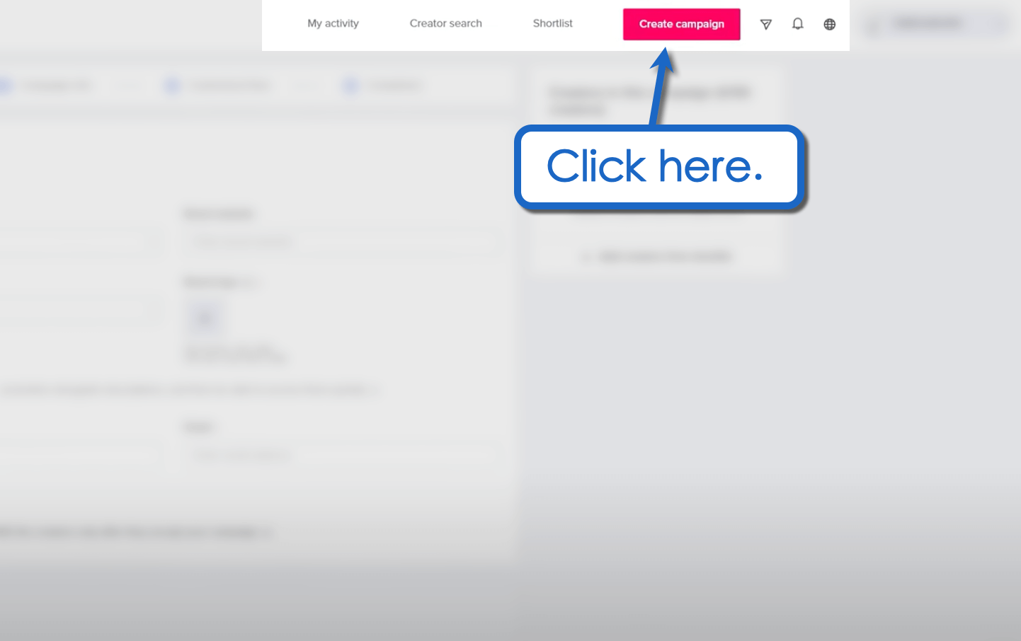 Create your campaign.