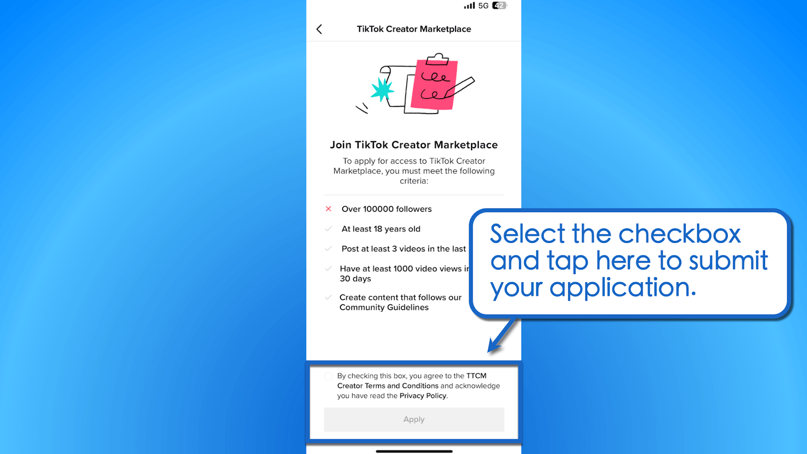 Submit your application.