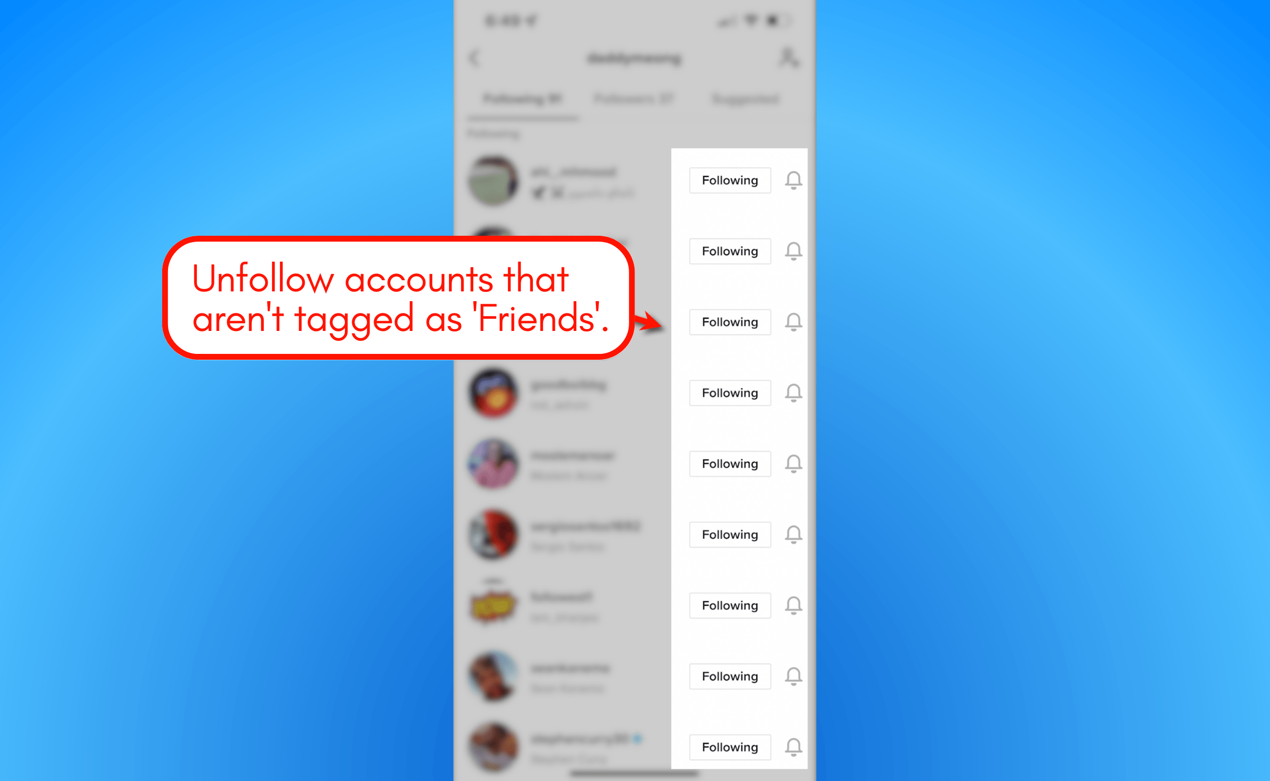 Screenshot of TikTok unfollow option.