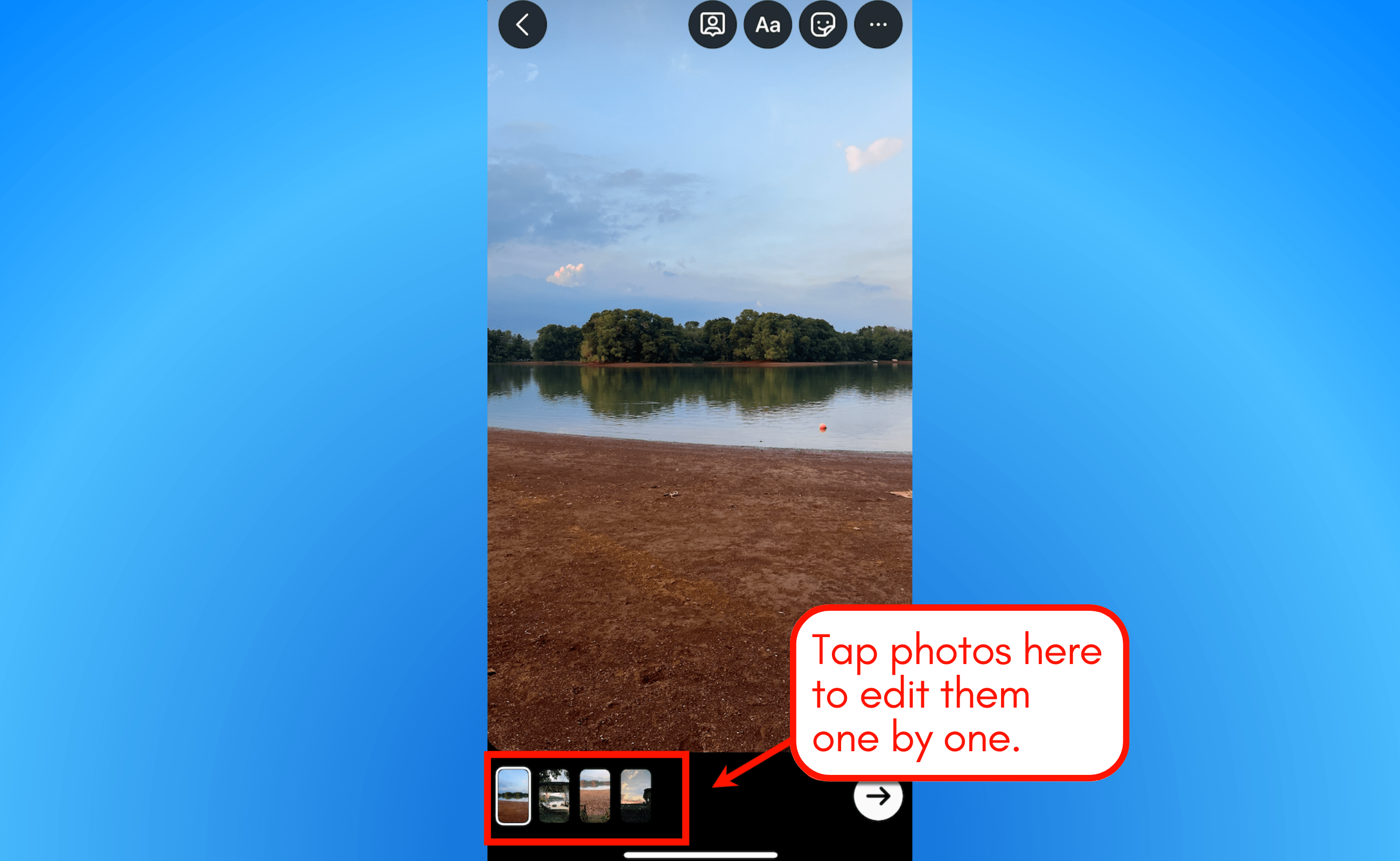 Screenshot of Instagram Story Edit.