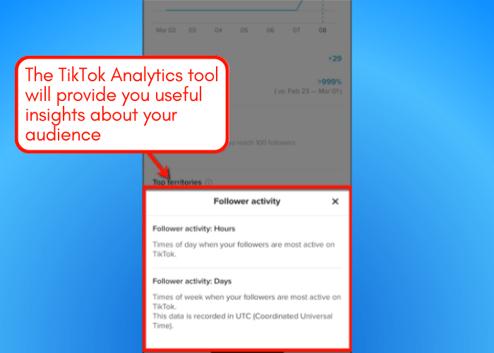 Screenshot of TikTok's Analytics Tool.
