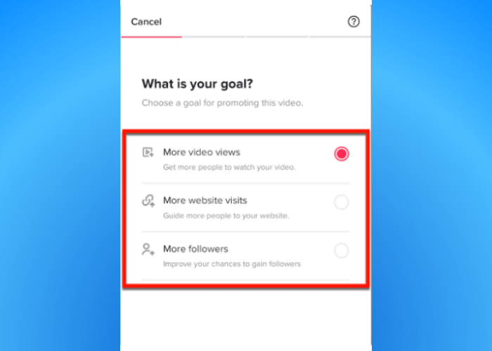Use Promotions from TikTok’s Creator tools.