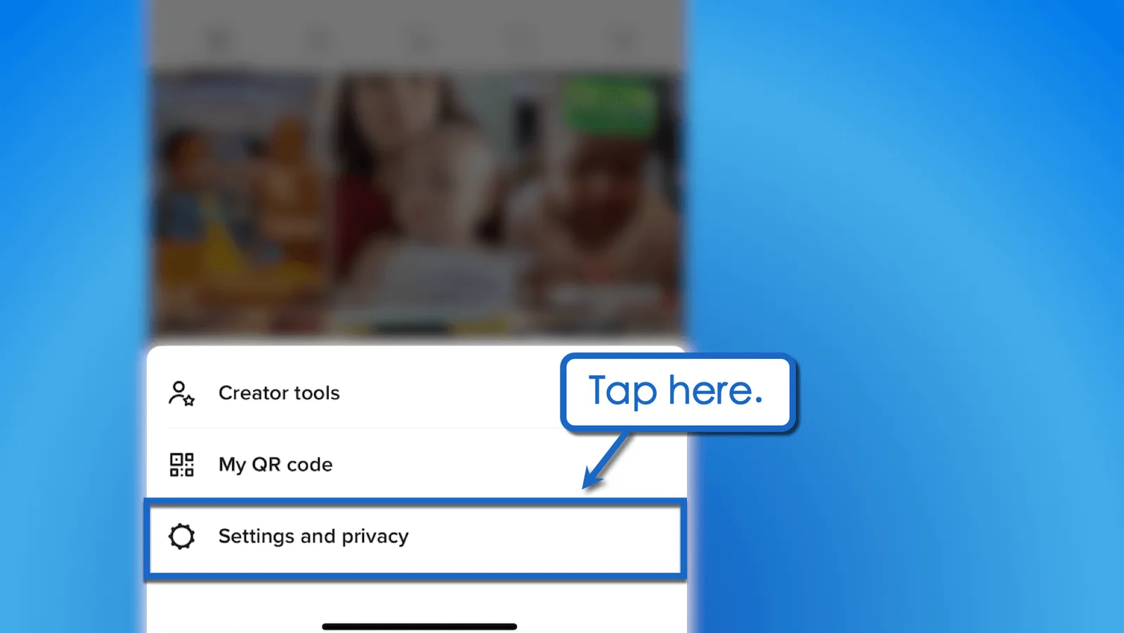 how to make playlists on TikTok: Go to settings.