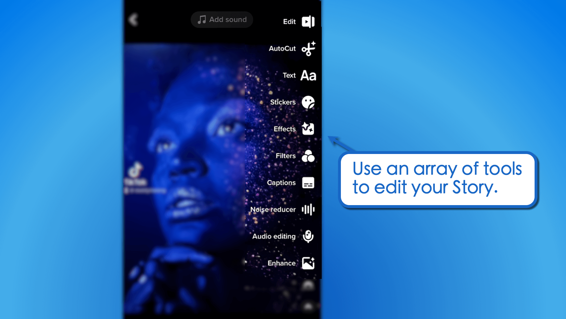 Tools to edit your Story.
