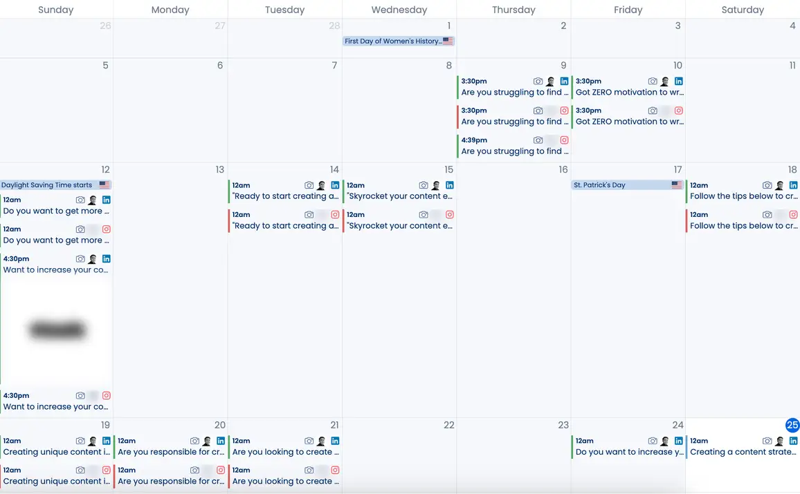 Vista Social's post scheduling features