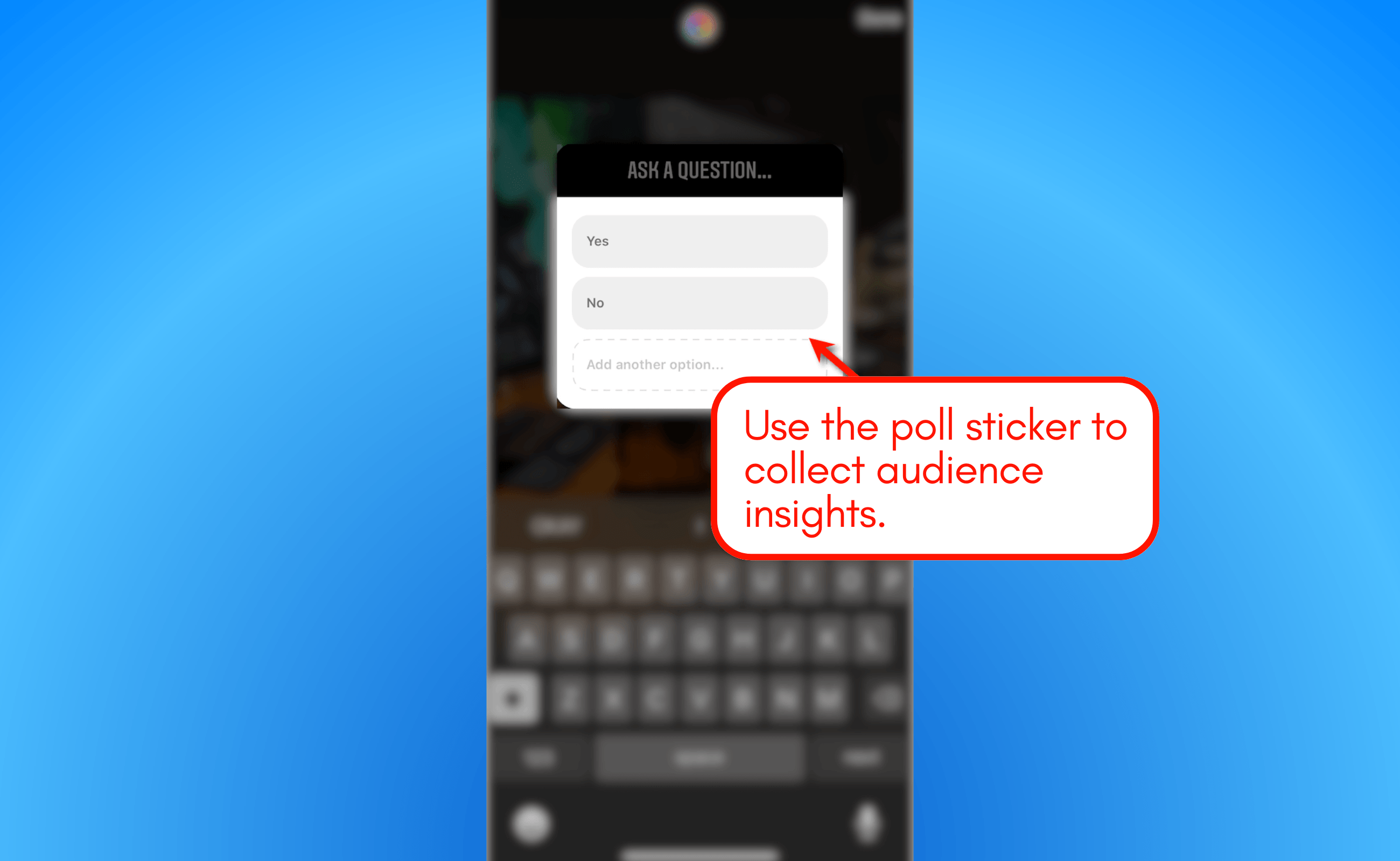 Screenshot of Instagram Poll Sticker.
