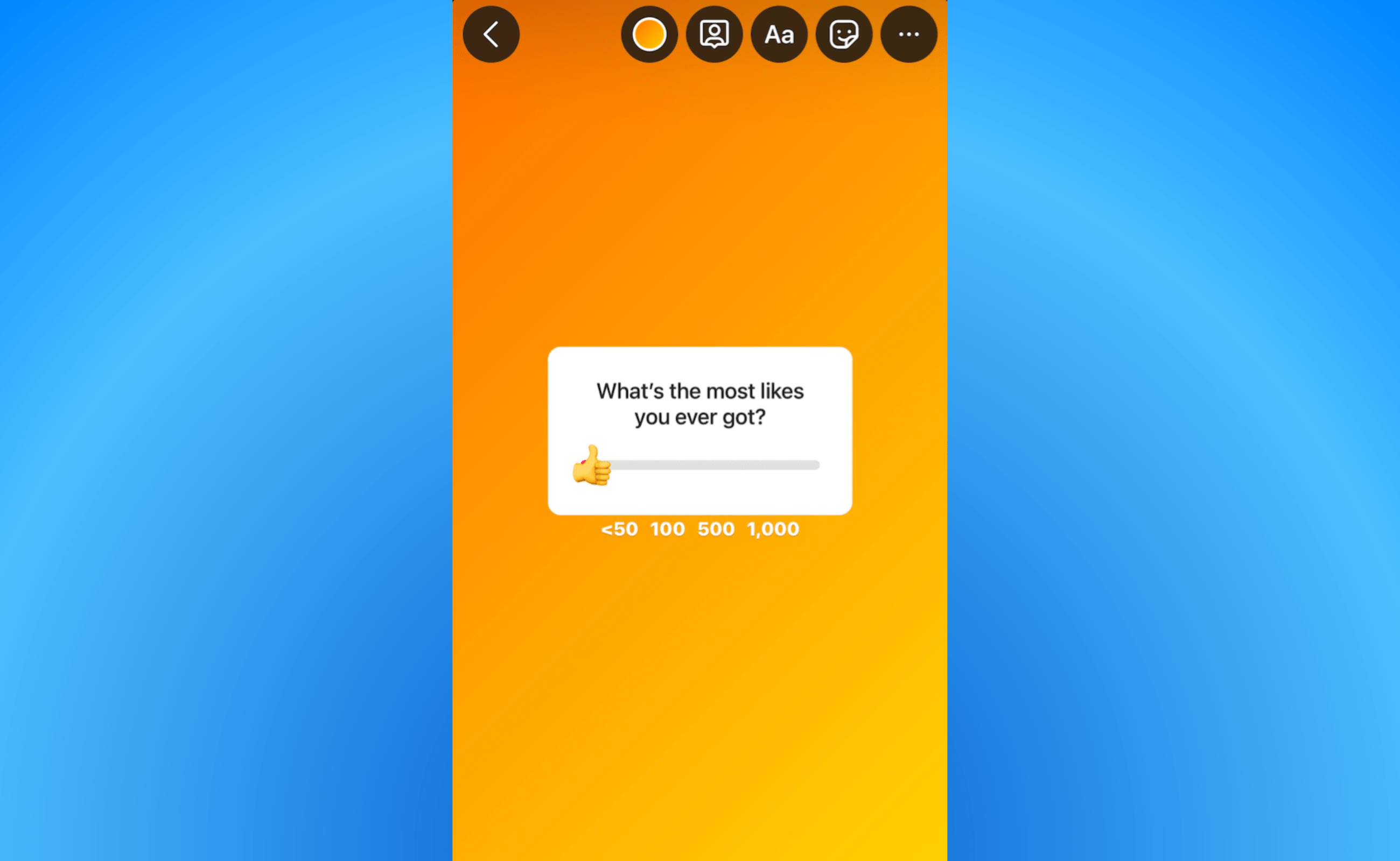 Use emoji slider polls.