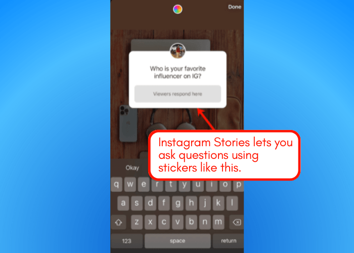 Screenshot of Instagram Stories.