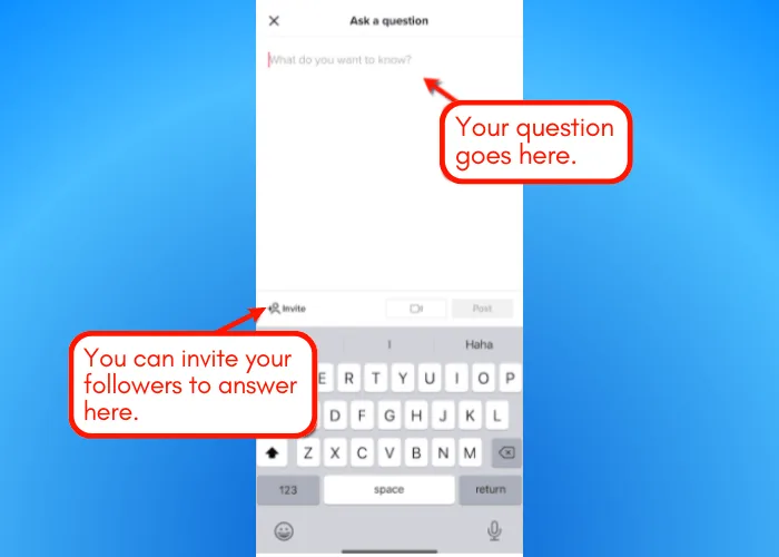 Screenshot of TikTok Q&A pile.