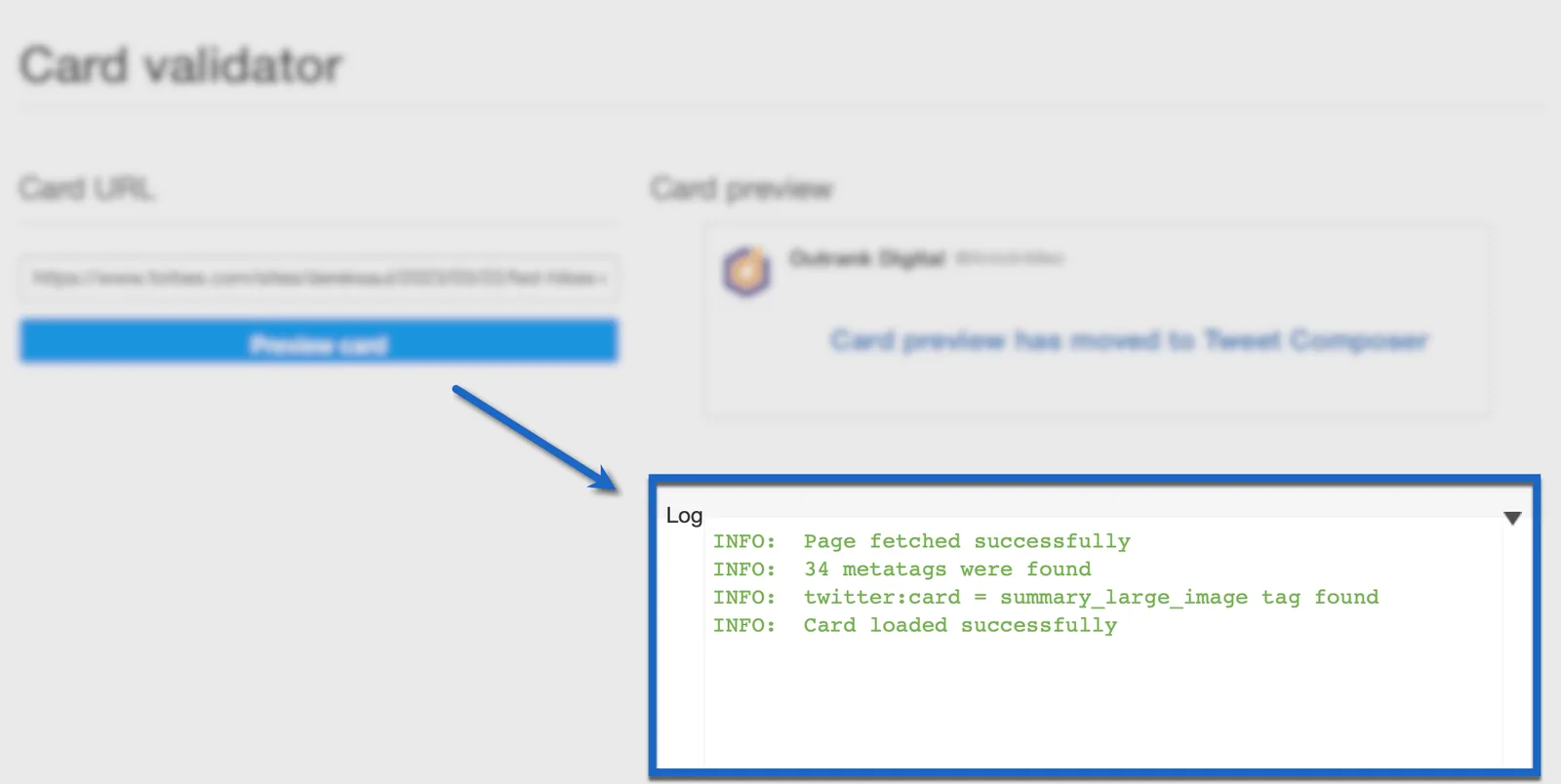 Twitter card validations.