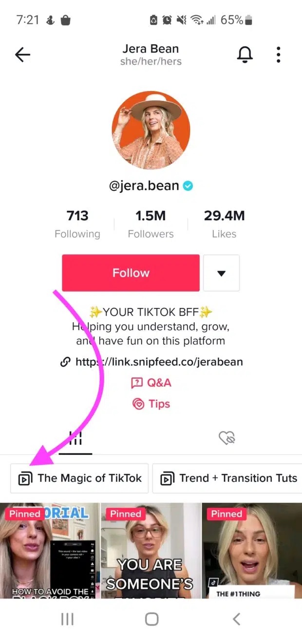 how to make playlists on TikTok: Jara Bean