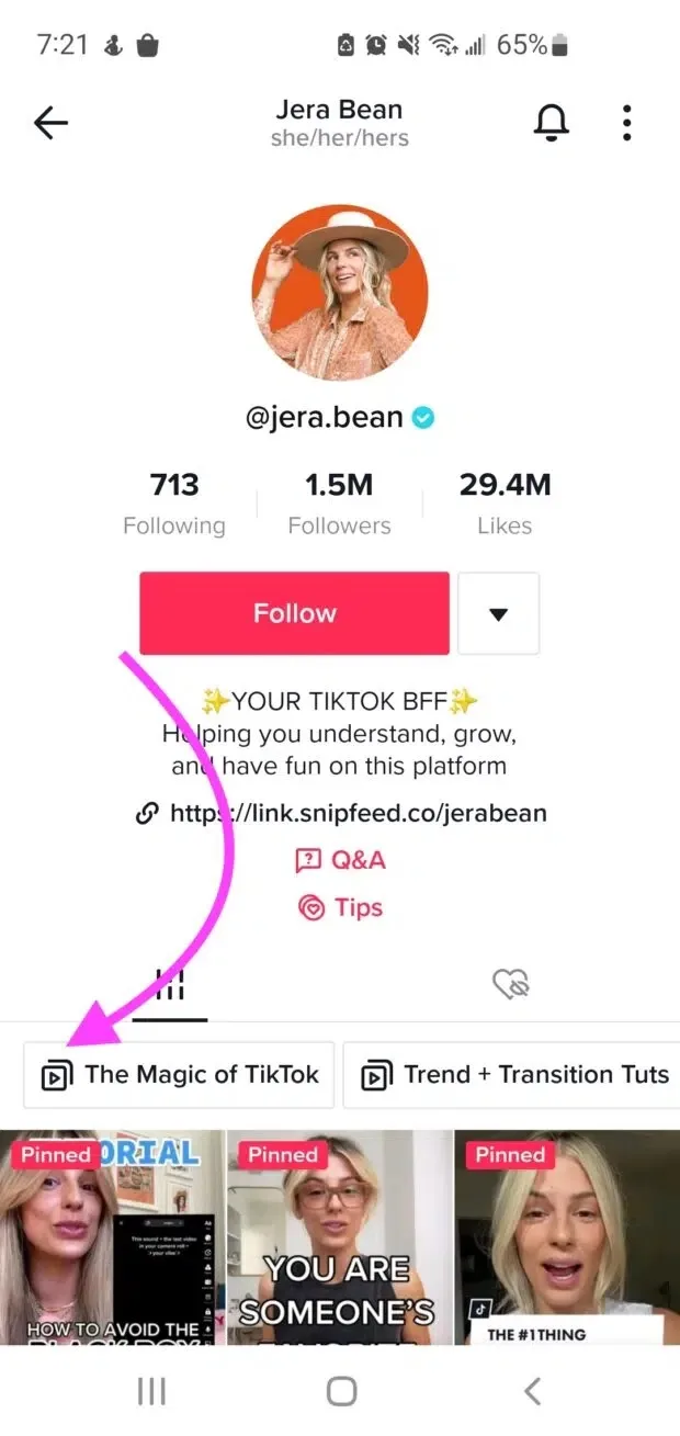 how to make playlists on TikTok: Jara Bean