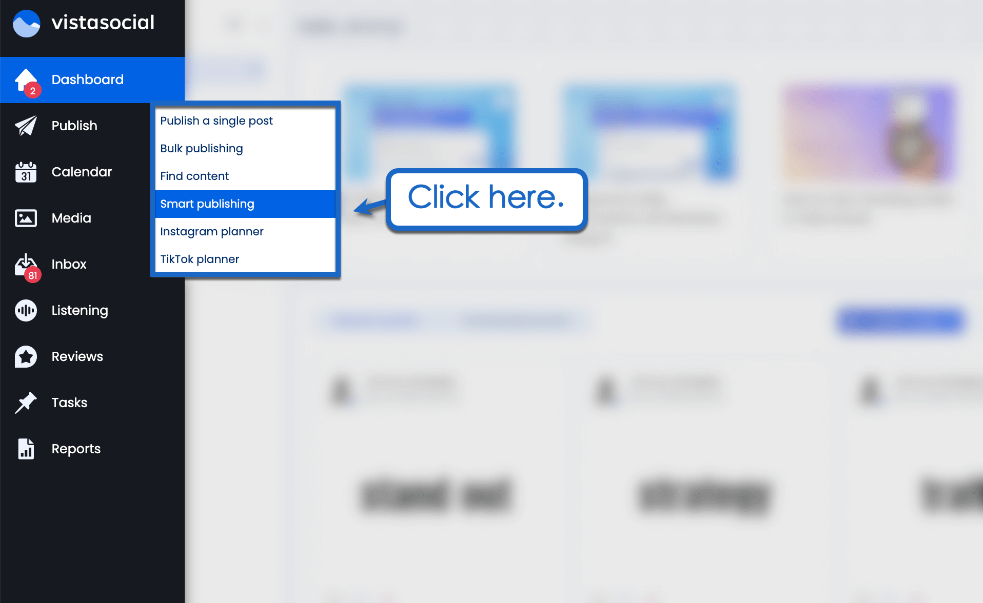 Vista Social Smart publishing.