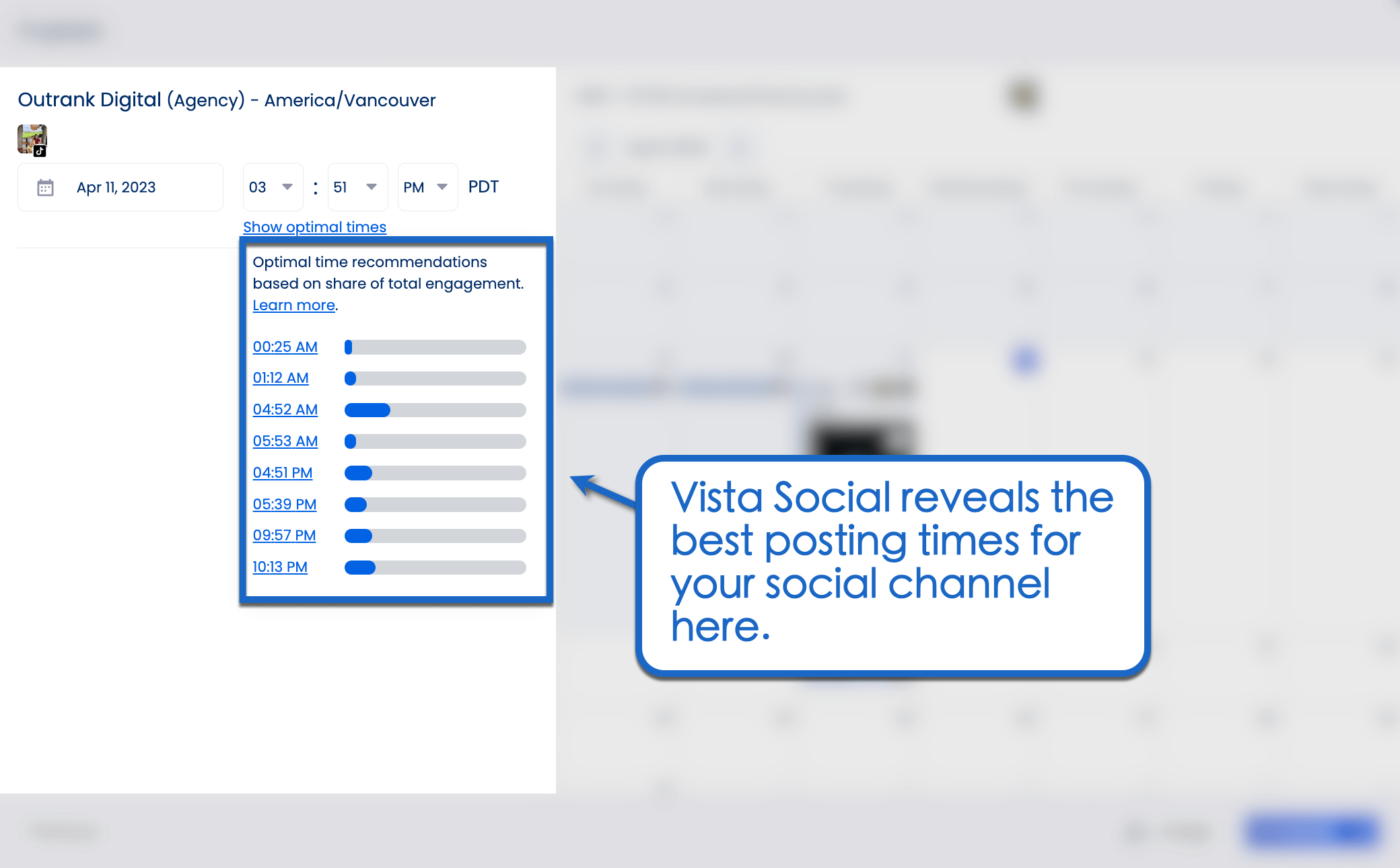 Posting time option.