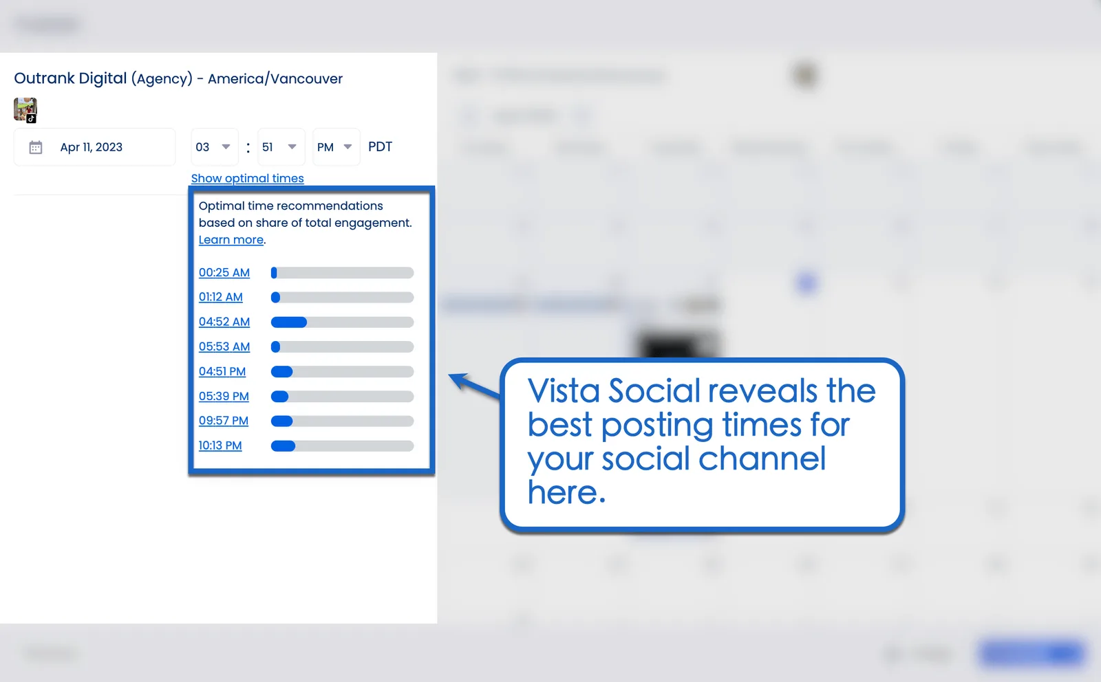 Posting time option.
