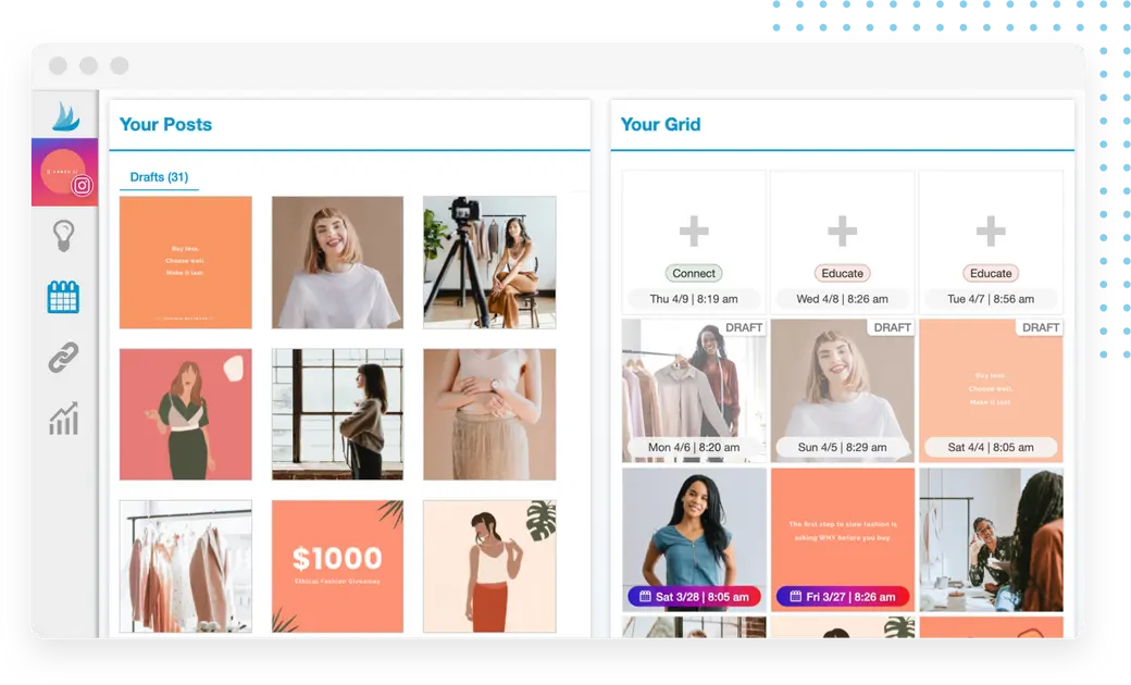 planner for instagram: tailwind