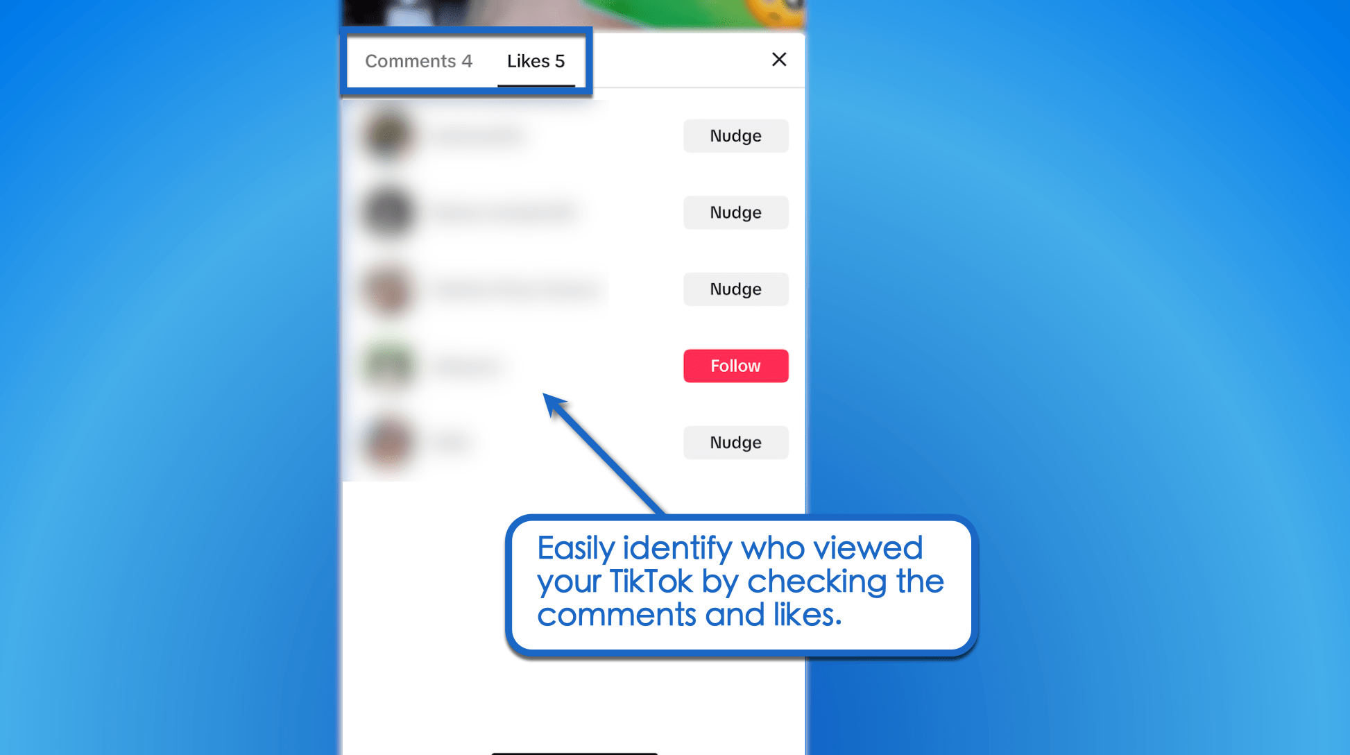 Check out who liked or commented.