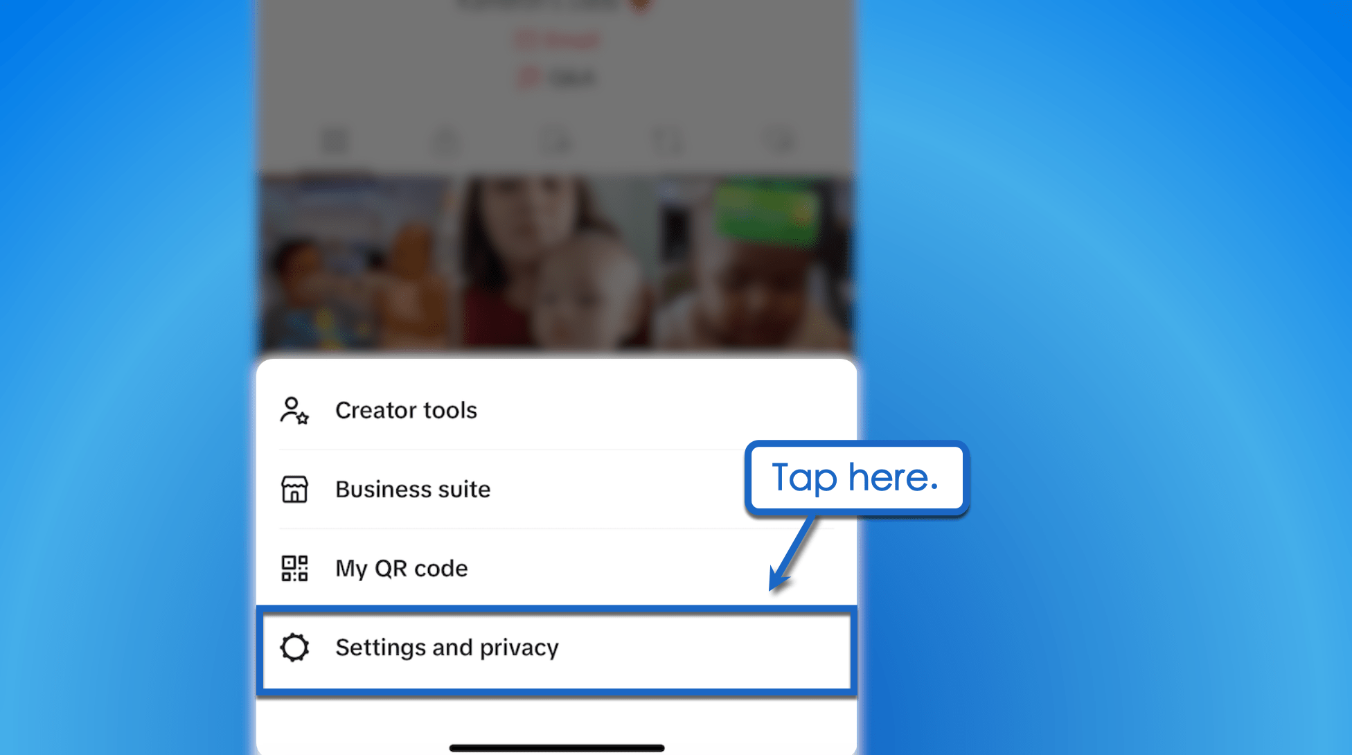 Go to settings & privacy.