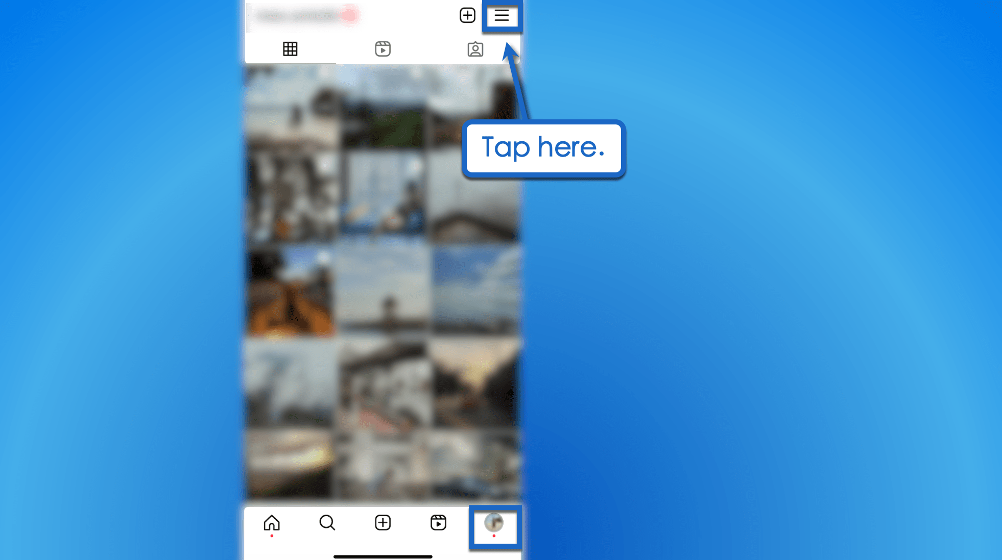 Temporarily deactivate your account via the Instagram app.