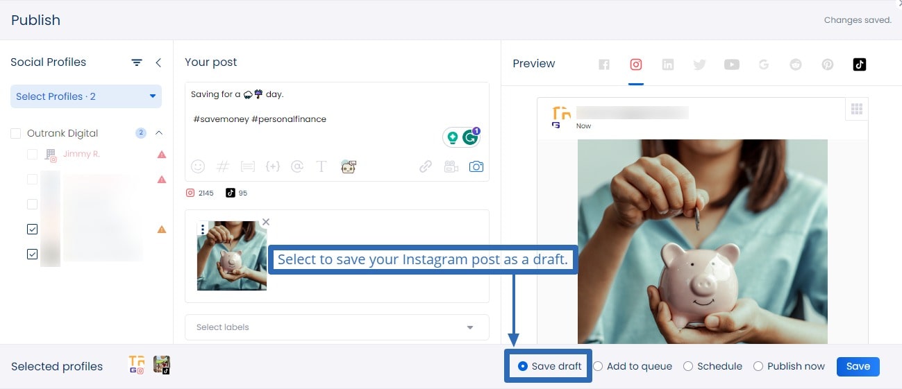 Create content drafts for your clients.