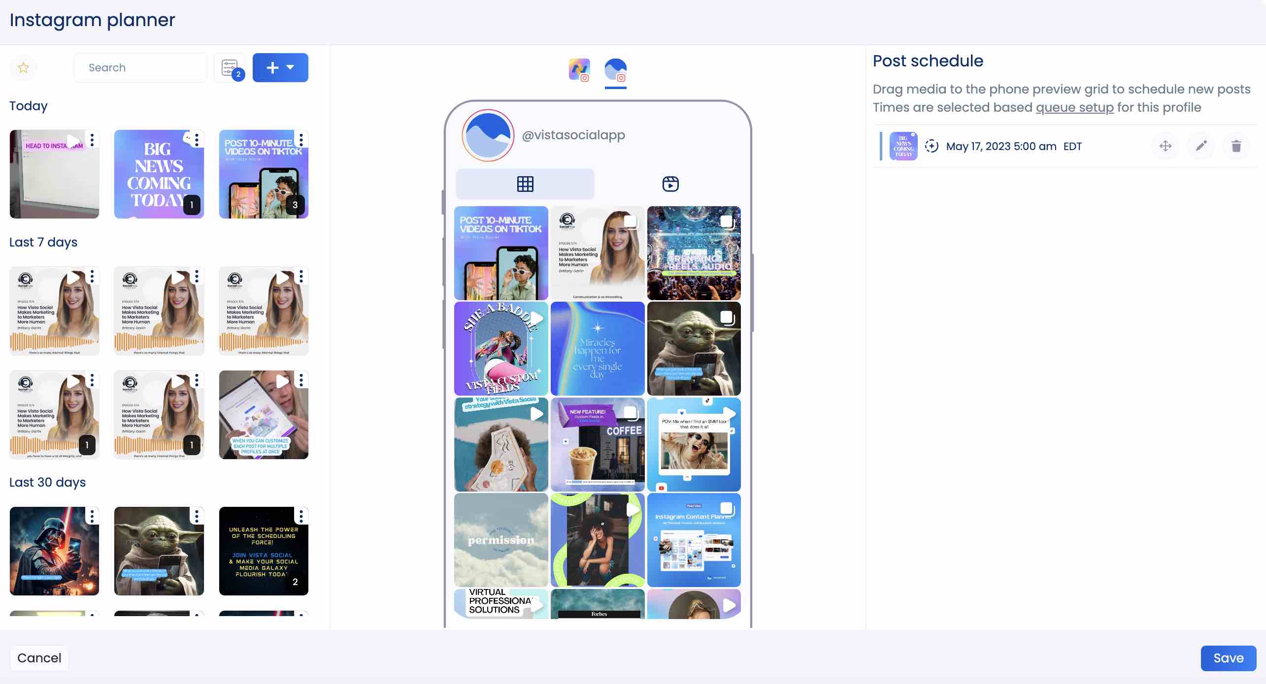 Direct Scheduling Instagram Story