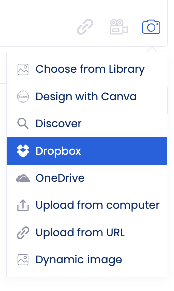 Image options in Vista Social