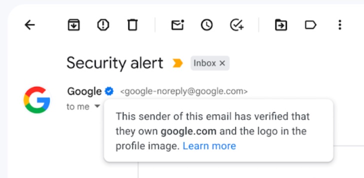 Gmail Verification Badge