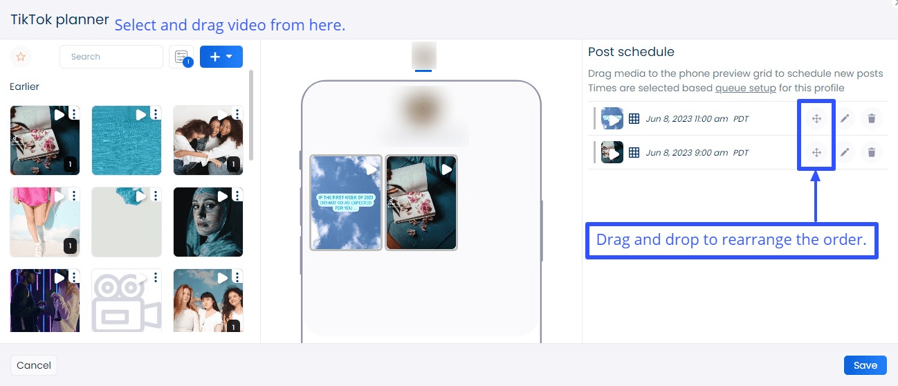 Rearrange their order.