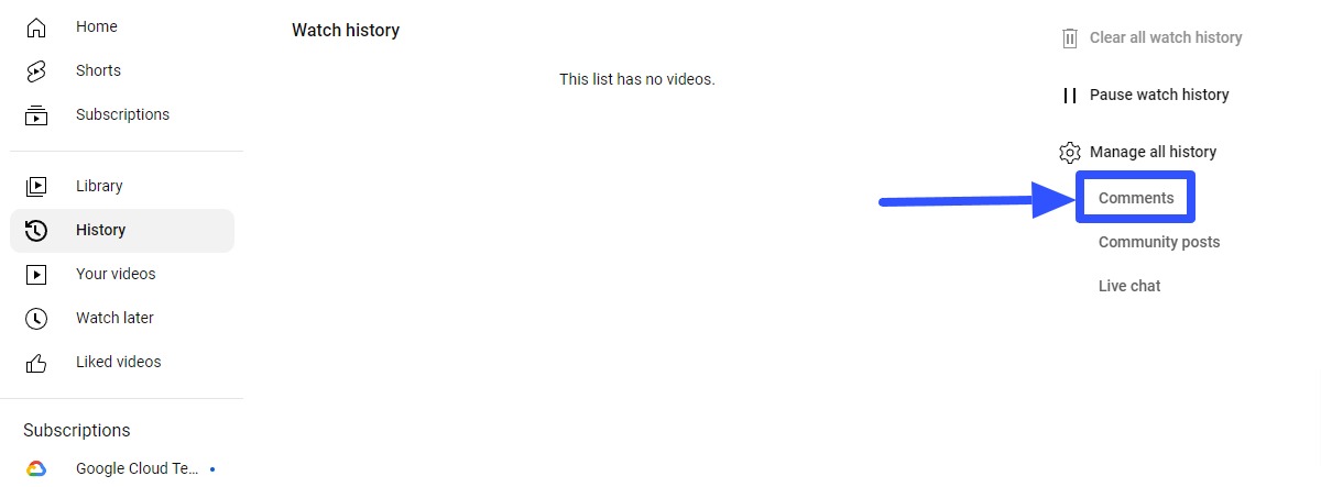 How to View Your YouTube Comment History2