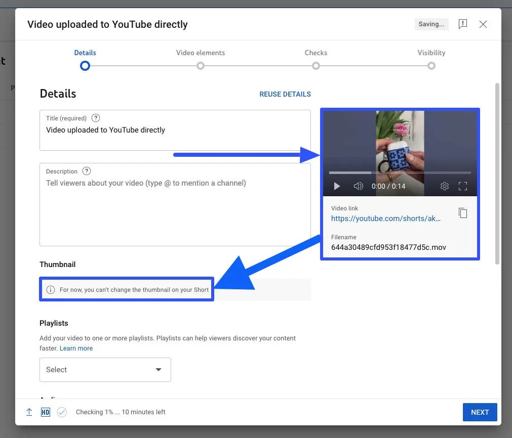 YouTube Shorts Thumbnail Size5