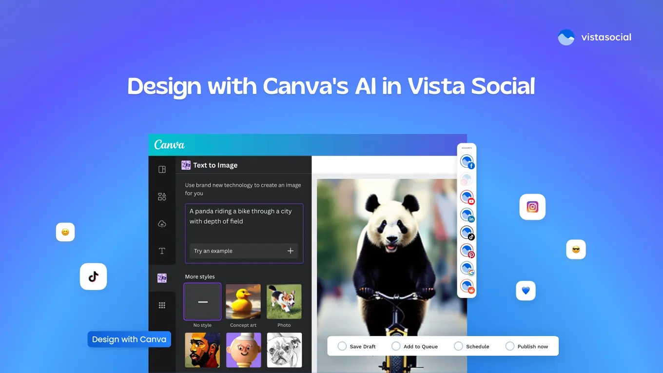 Design & Create with Canva’s AI Image Generator in Vista Social
