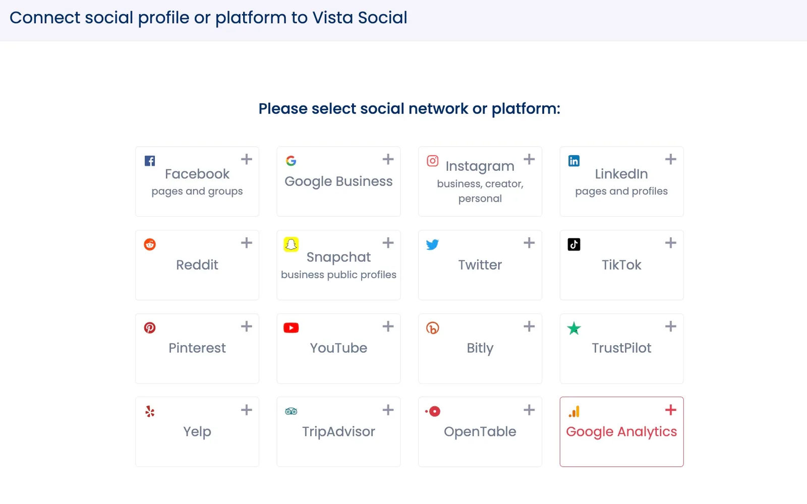How to Use Google Analytics in Vista Social?