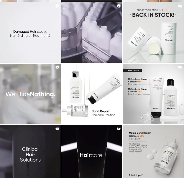 Instagram Theme Pages, The Minimalist