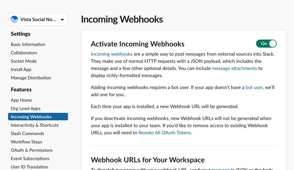 Slack for Social Media Updates