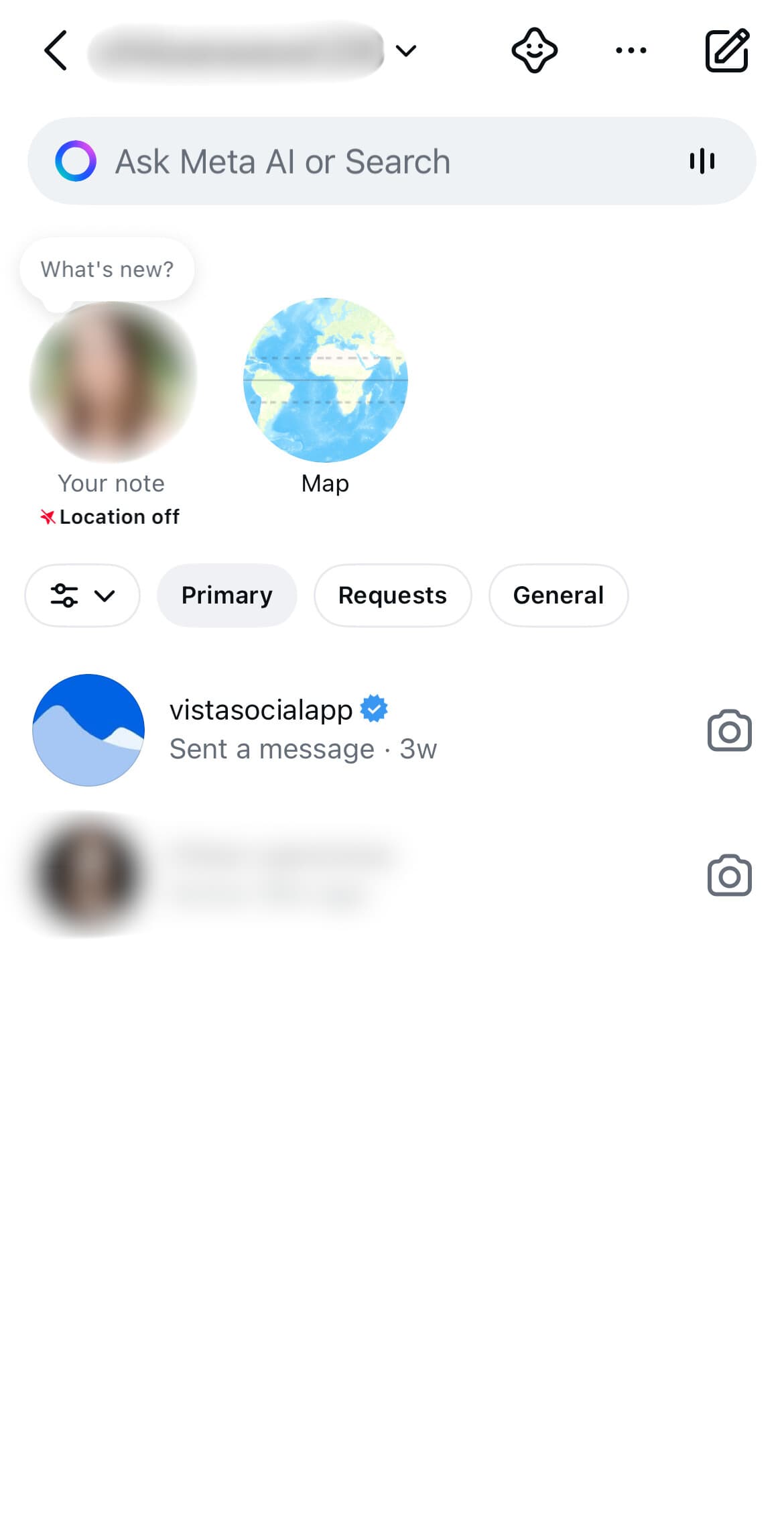 A screenshot of an Instagram DM interface where the Create icon can be found.