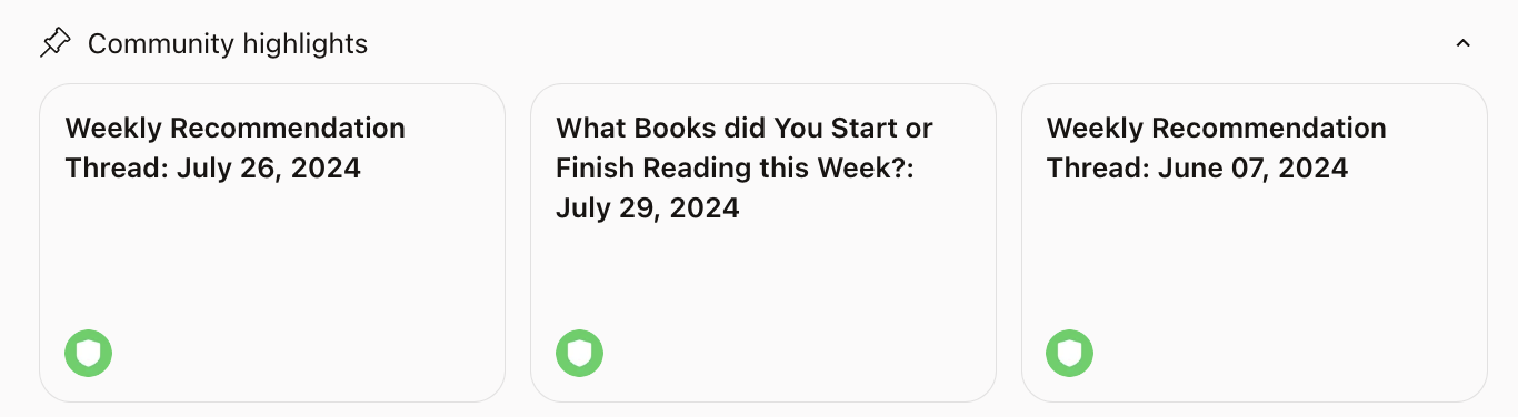 Books subreddit community highlights.