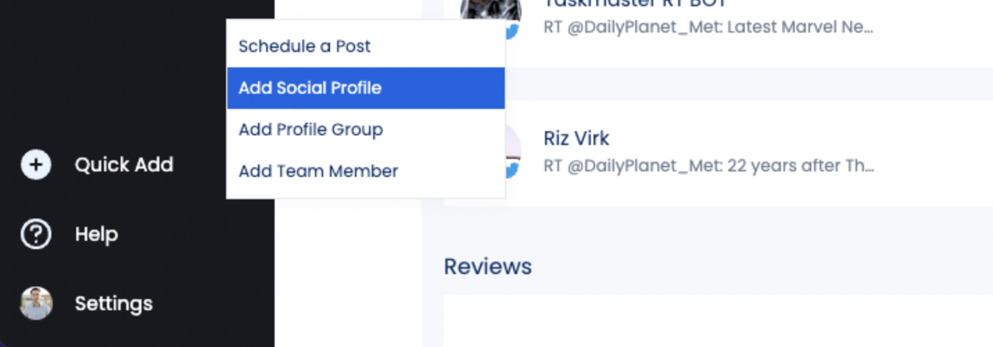 Log in to your Vista Social account | Manage LinkedIn Personal Profiles with Vista Social