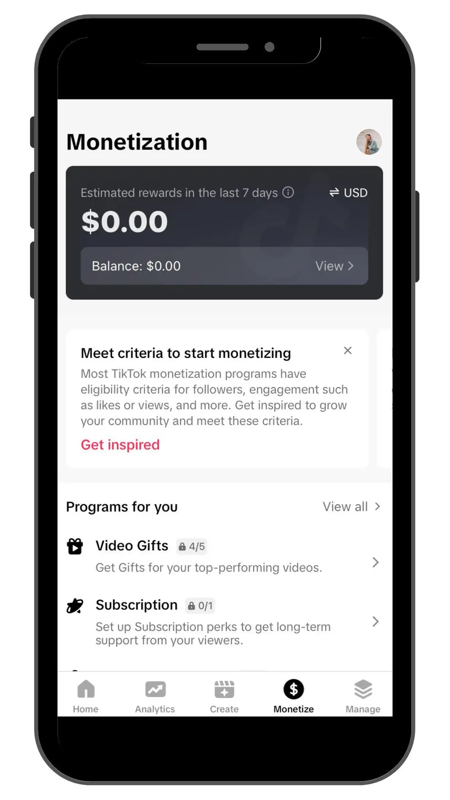 Master TikTok Content Creation with TikTok Studio. TikTok Studio app monetization page.