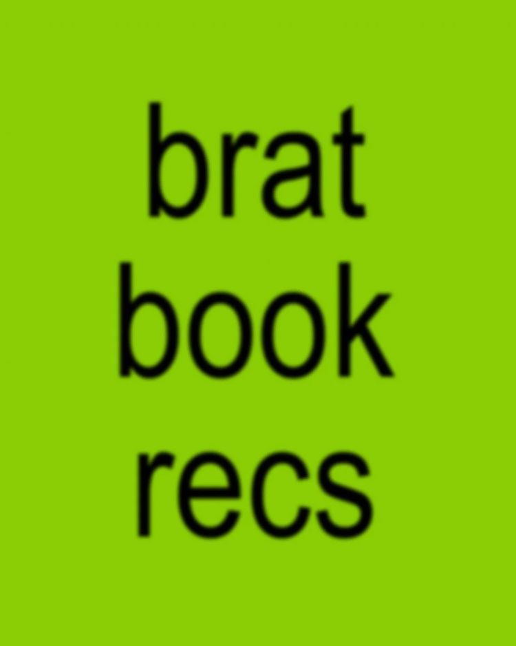 Trending Now: Hottest Memes Taking Over Social Media. neon green nodding to Charli XCX's newest album Brat with "brat book recs" for the summer