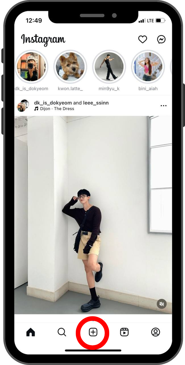 Instagram Collab Posts Step 1 in Creating