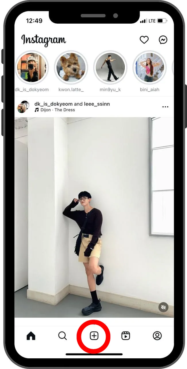 Instagram Collab Posts Step 1 in Creating 