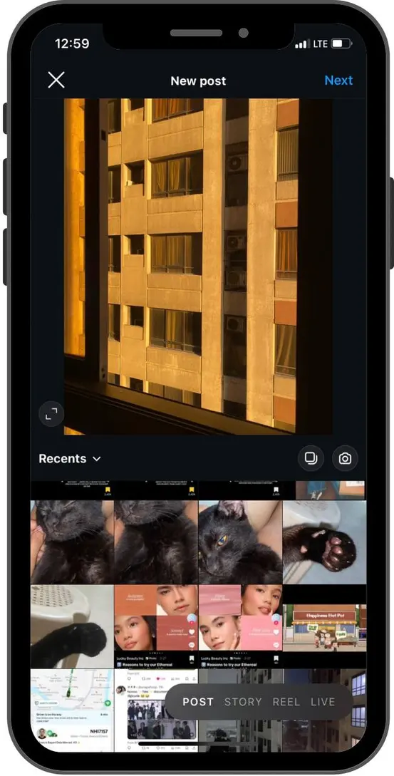 Instagram Collab Posts Step 2 in Creating 