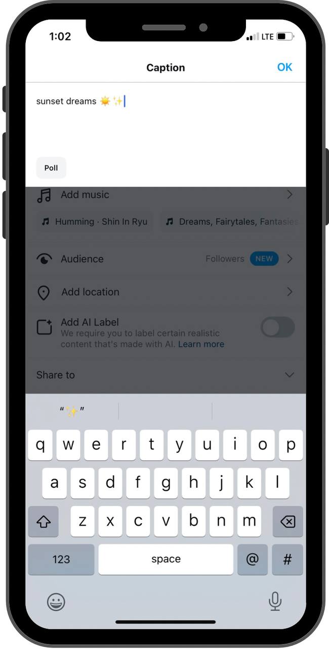 Instagram Collab Posts Step 3 in Creating