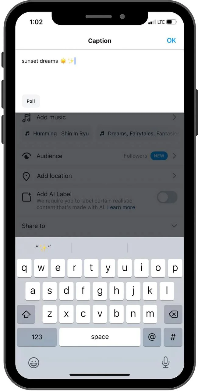 Instagram Collab Posts Step 3 in Creating 